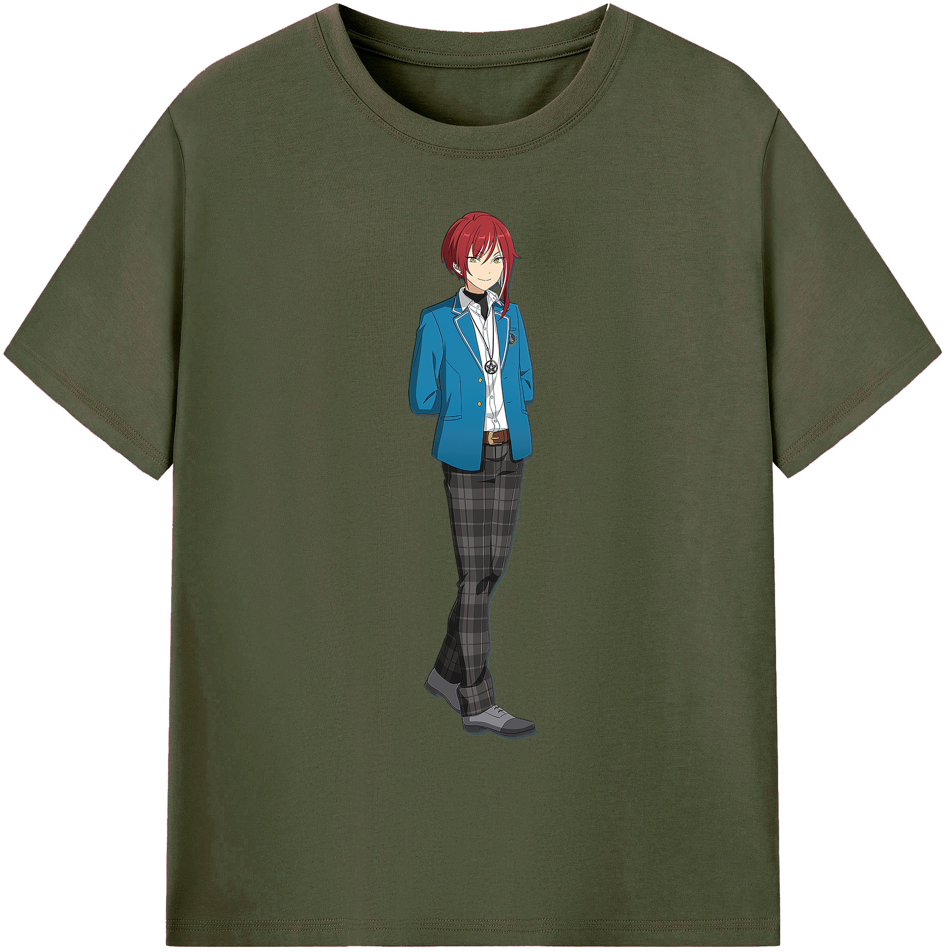 （画像用） あんさんぶるスターズ! Ensemble Stars 綿100％ メンズ半袖Tシャツ｜肌触りやわらか＆通気性